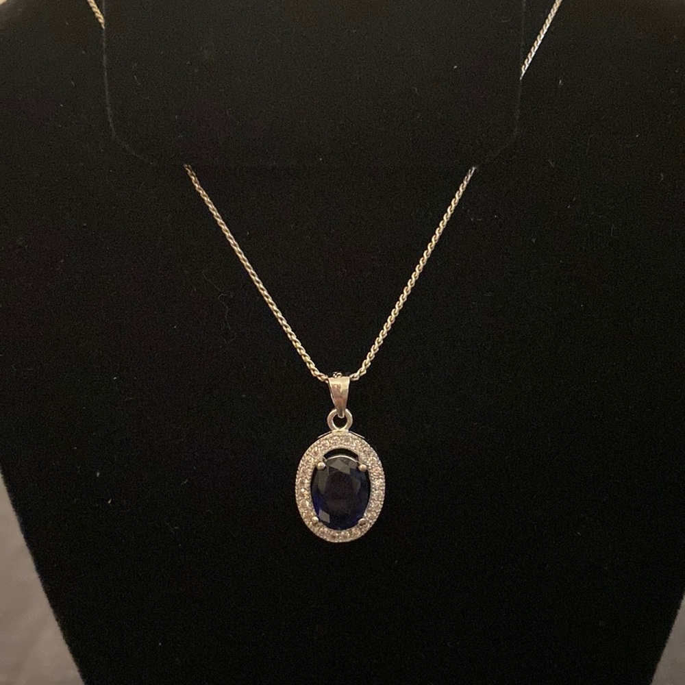 Sterling Silver and Sapphire like stone
